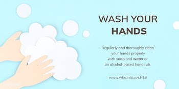 Wash your hands regularly during coronavirus pandemic paper craft soci.. | Free  illustration - 2314011