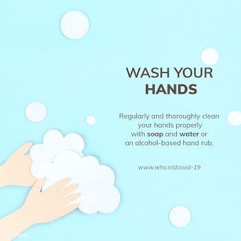 Wash your hands regularly during coronavirus pandemic paper craft soci.. | Free  illustration - 2314012