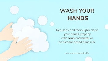 Wash your hands regularly during coronavirus pandemic paper craft soci.. | Free  illustration - 2314018