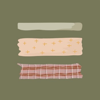 Washi tape sticker, stationery illustration | Free PSD - rawpixel