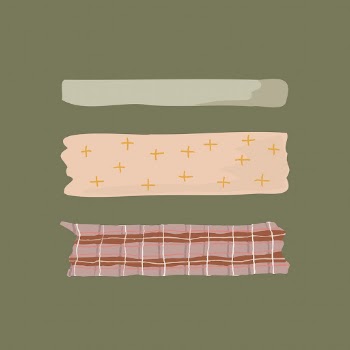 Washi tape sticker, stationery illustration | Free Vector - rawpixel