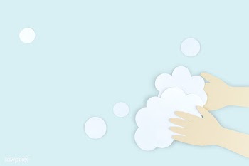 Washing hands with soap paper craft mockup | Free  psd mockup - 2305087