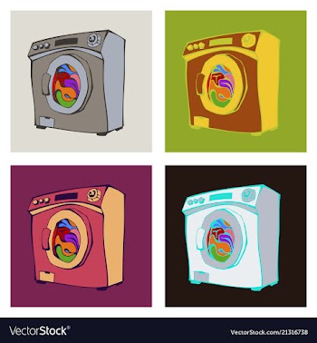 Washing machine icon vector image