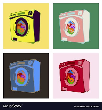 Washing machine icon vector image