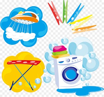 Washing machine Laundry Clothes iron Clothing - Vector bubble and washing machine 