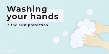 Washing your hands is the best protection social banner template mocku.. | Free  illustration - 2309318