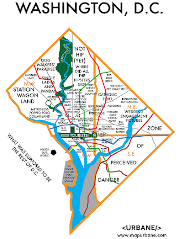 Washington, DC: Neighborhood Culture Map – Urbane Map Store