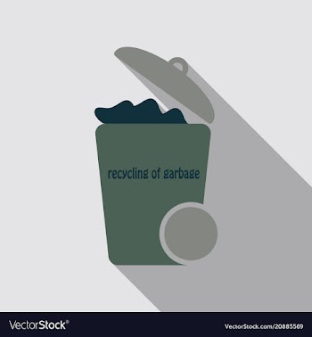 Waste icon - trash bin garbage can vector image