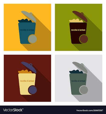 Waste icon - trash bin garbage can vector image