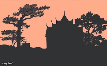 Wat Benjamabhopit silhouette vector design | Free stock vector - 488592