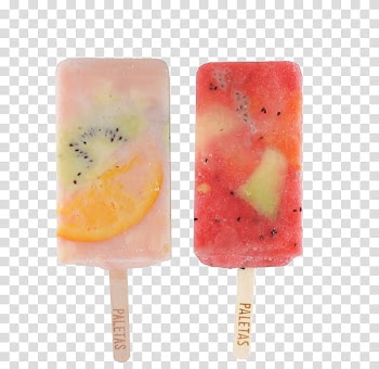 Watch, two fruit flavored popsicles transparent background PNG clipart