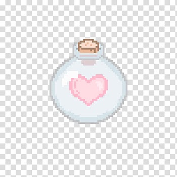 Watch, white and pink heart potion bottle transparent background PNG clipart