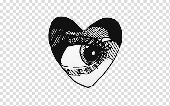 Watchers agalaxyfullofstars, eye inside heart shape drawing transparent background PNG clipart