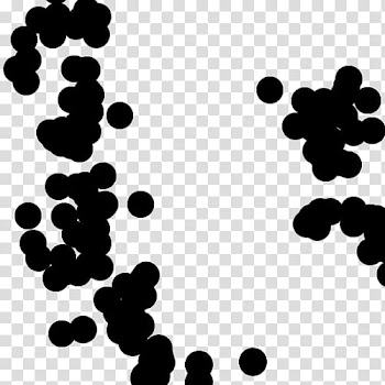 Watchers, black and white abstract painting transparent background PNG clipart