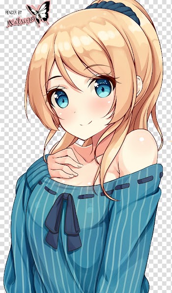 Watchers, blonde female anime character transparent background PNG clipart