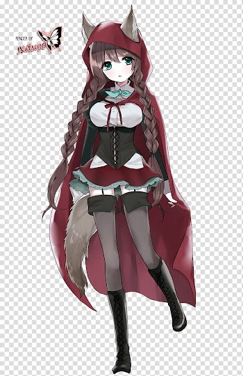 Watchers, brown-haired anime girl illustration transparent background PNG clipart