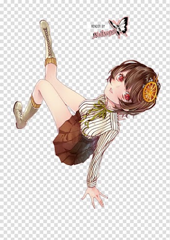 Watchers, brown haired female anime character transparent background PNG clipart