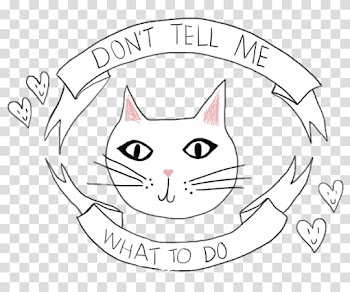 Watchers, cat hear and two ribbons transparent background PNG clipart
