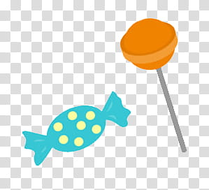 Watchers Feliz Halloween, green candy and brown lollipop transparent background PNG clipart