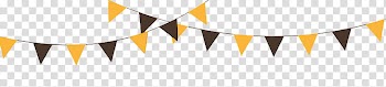 Watchers Feliz Halloween, yellow and black pennants transparent background PNG clipart