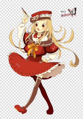 Watchers, female anime character holding stick transparent background PNG clipart