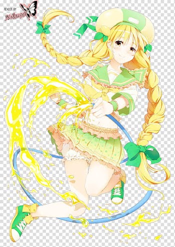 Watchers, female anime character with yellow hair transparent background PNG clipart