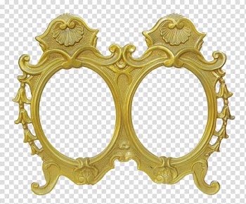 Watchers , gold mirror frame transparent background PNG clipart