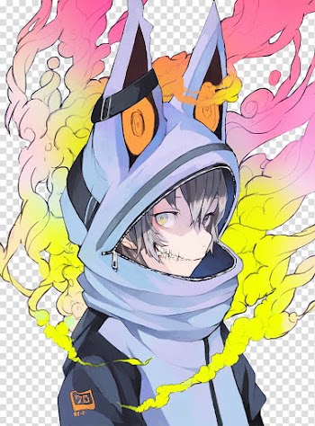 Watchers, gray-haired anime character in gray jacket transparent background PNG clipart