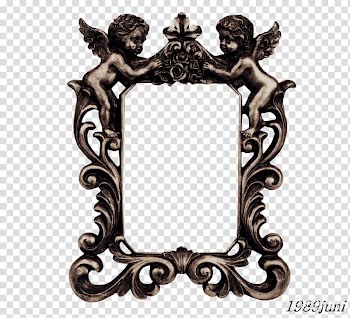 Watchers , gray metal framed frame transparent background PNG clipart