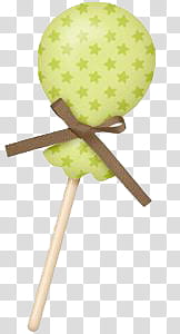 WATCHERS, green lollipop with ribbon transparent background PNG clipart