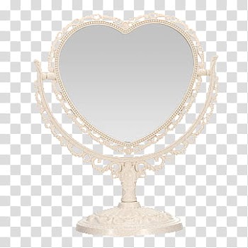 Watchers, heart glass mirror with gold frame transparent background PNG clipart