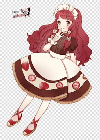 Watchers, red haired female anime character transparent background PNG clipart