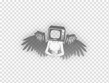 Watchers Resource, female angel with television head transparent background PNG clipart