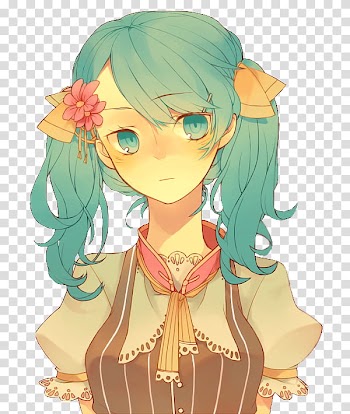 Watchers, teal-haired girl anime transparent background PNG clipart