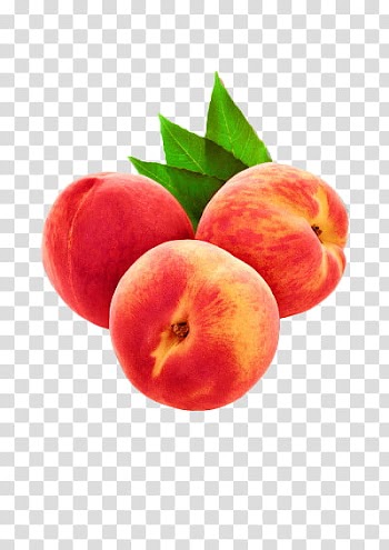 Watchers, three red peach fruits transparent background PNG clipart