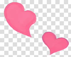 Watchers, two illustration of pink hearts transparent background PNG clipart