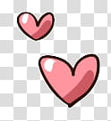 Watchers, two illustration of red-and-black hearts transparent background PNG clipart