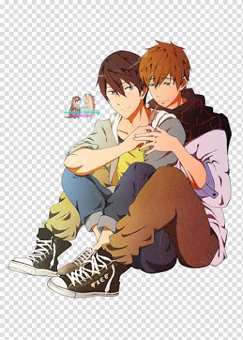 Watchers, two male anime transparent background PNG clipart