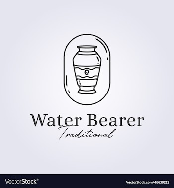 water bearer or jar or barrel logo