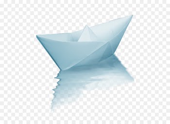 Water Boat Blog Butter Color - Folded paper boat in water 