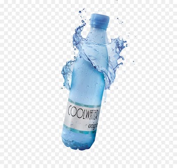 Water bottle Mineral water - Free mineral water surrounded by water advertising design matting 