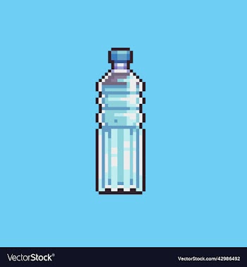 water bottle pixel art icon