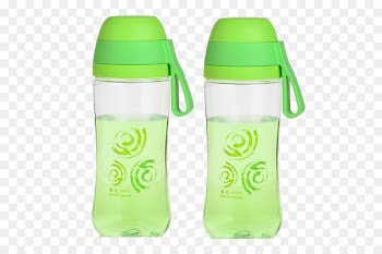 Water bottle Transparency and translucency Cup Plastic - Green transparent sports cup 