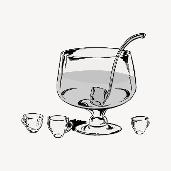 Water bowl collage element, drawing | Free Vector Illustration - rawpixel