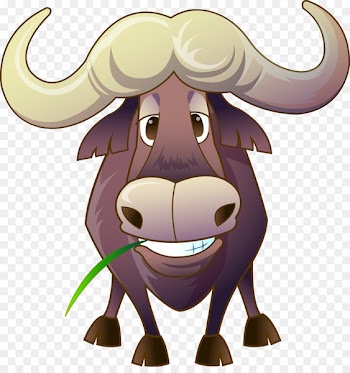 Water buffalo Bovini Cartoon - Gentle cow 