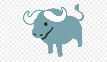 Water buffalo Emoji Clip art Vector graphics Image - african leopard paws 