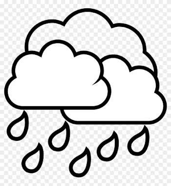 Water Clipart Outline - Rain Cloud Clip Art
