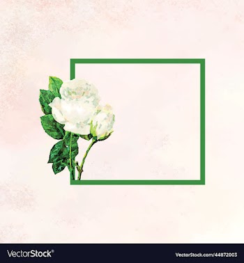 water color floral frame and thankyou card element
