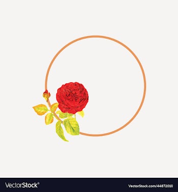 water color floral frame and thankyou card element