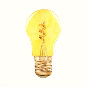 Water color illustration of a light bulb | Free stock vector - 411237